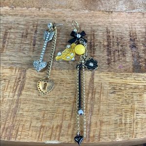 Betsey Johnson earrings - taxi cab theme